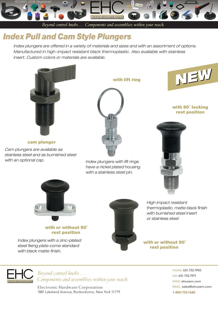EHC Knobs - Index Plungers Series