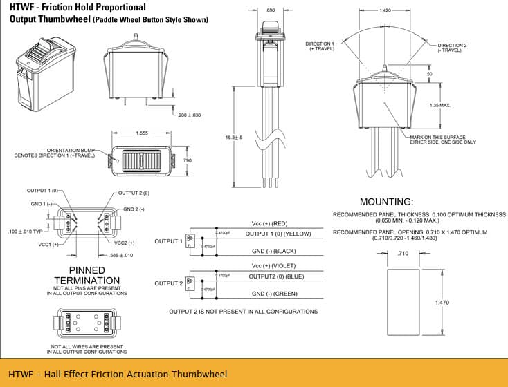 OTTO HTWF Paddle Thumbwheel Range