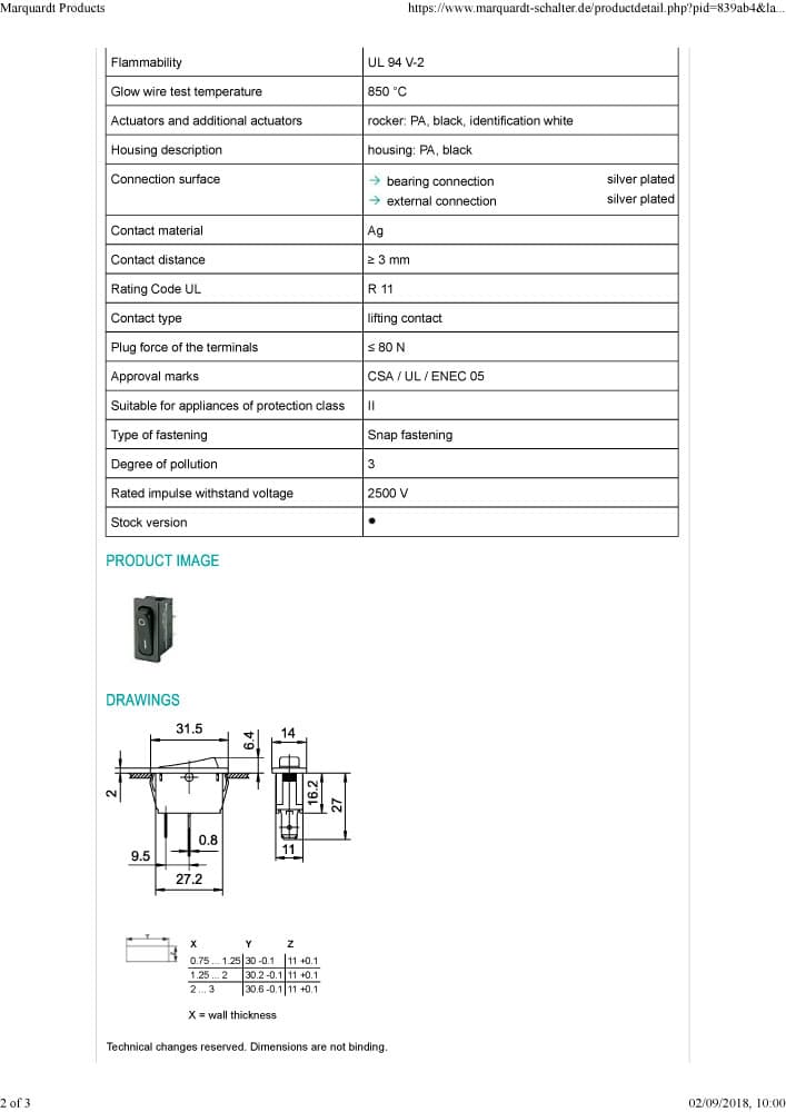 Marquardt Rocker Switches - Series 1830