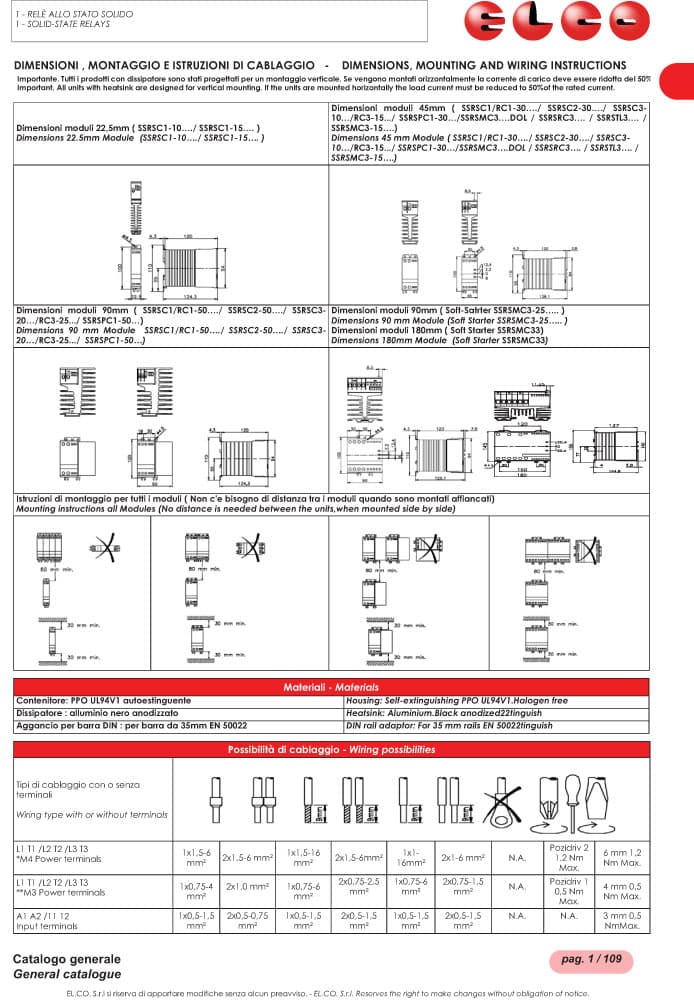 Elco AC Semiconductor Reversing Contractors - SSRSRC3 Series