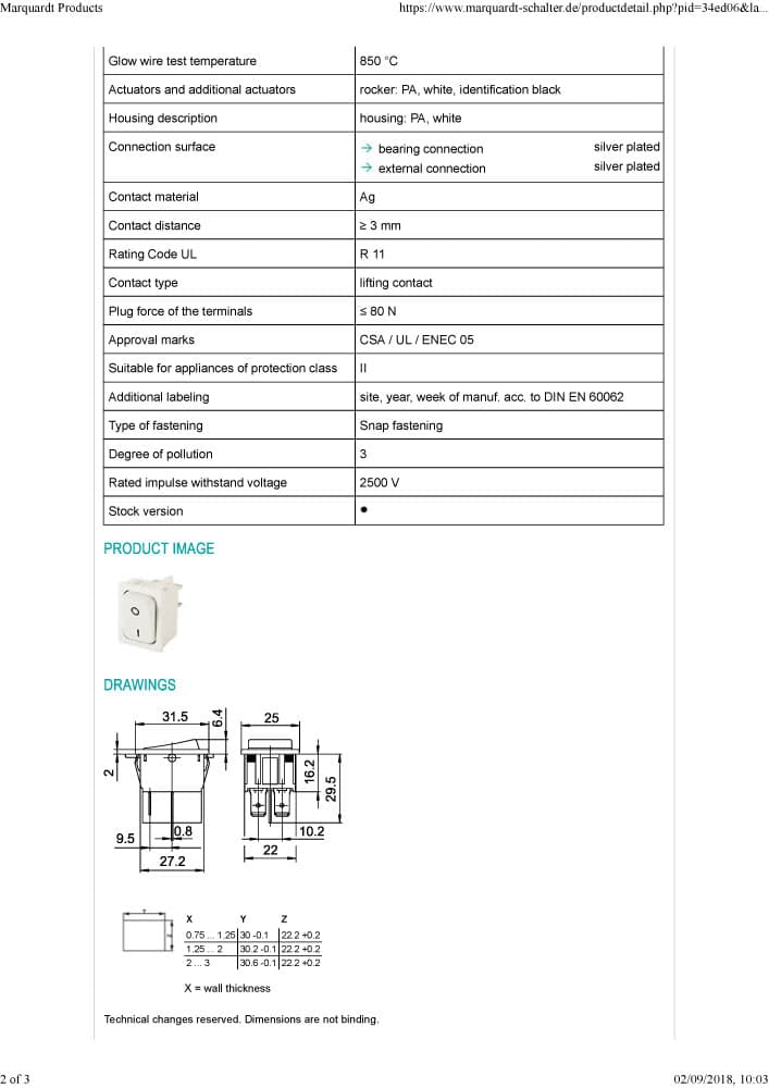 Marquardt Rocker Switches - Series 1830