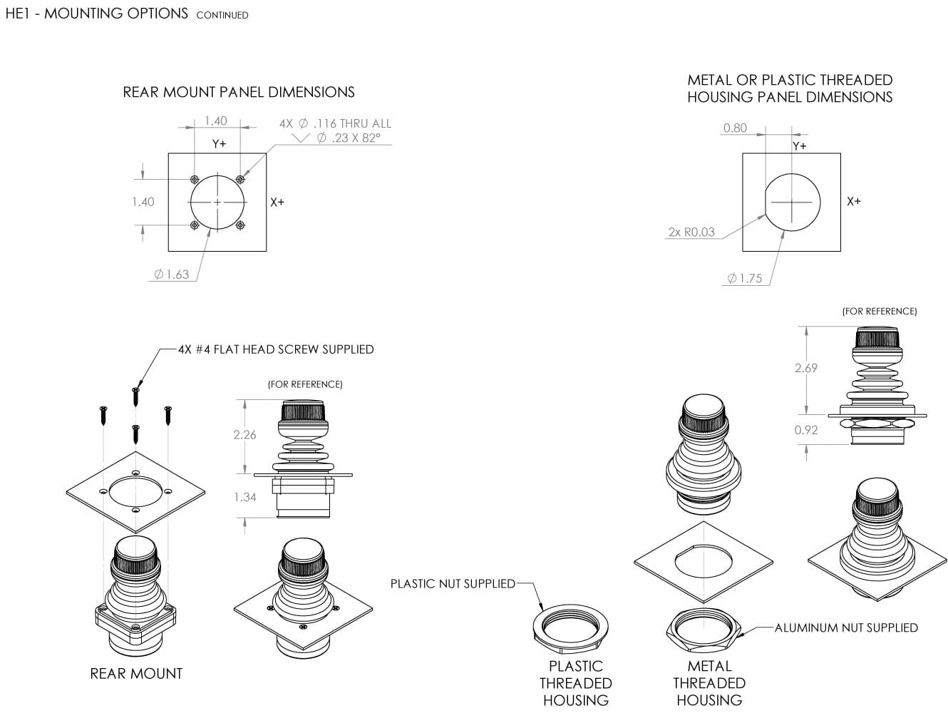 Ruffy HE1 Fingertip Hall Effect Joystick 2 Axis Range